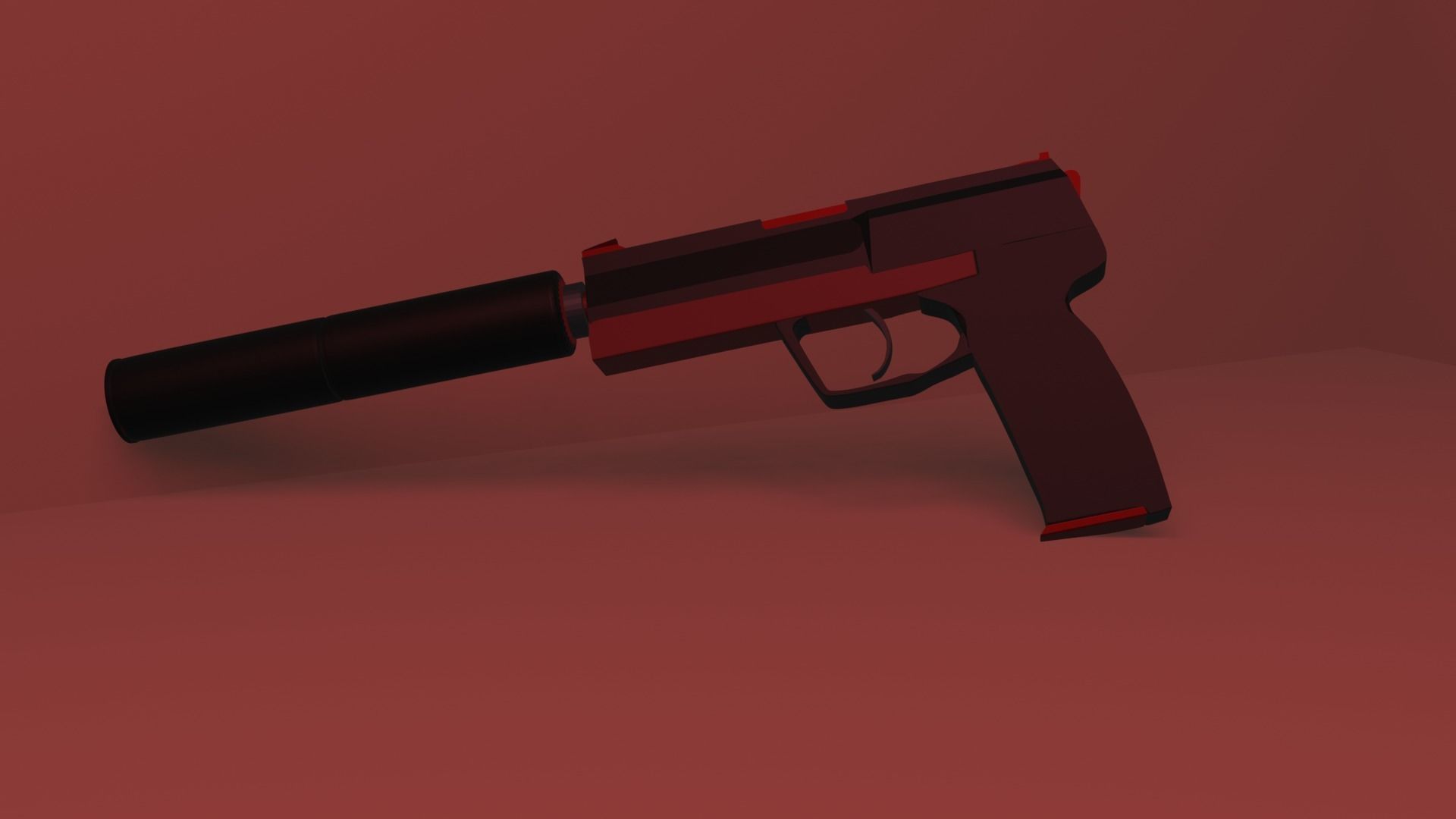 usp for game  Low-poly 3D model_2