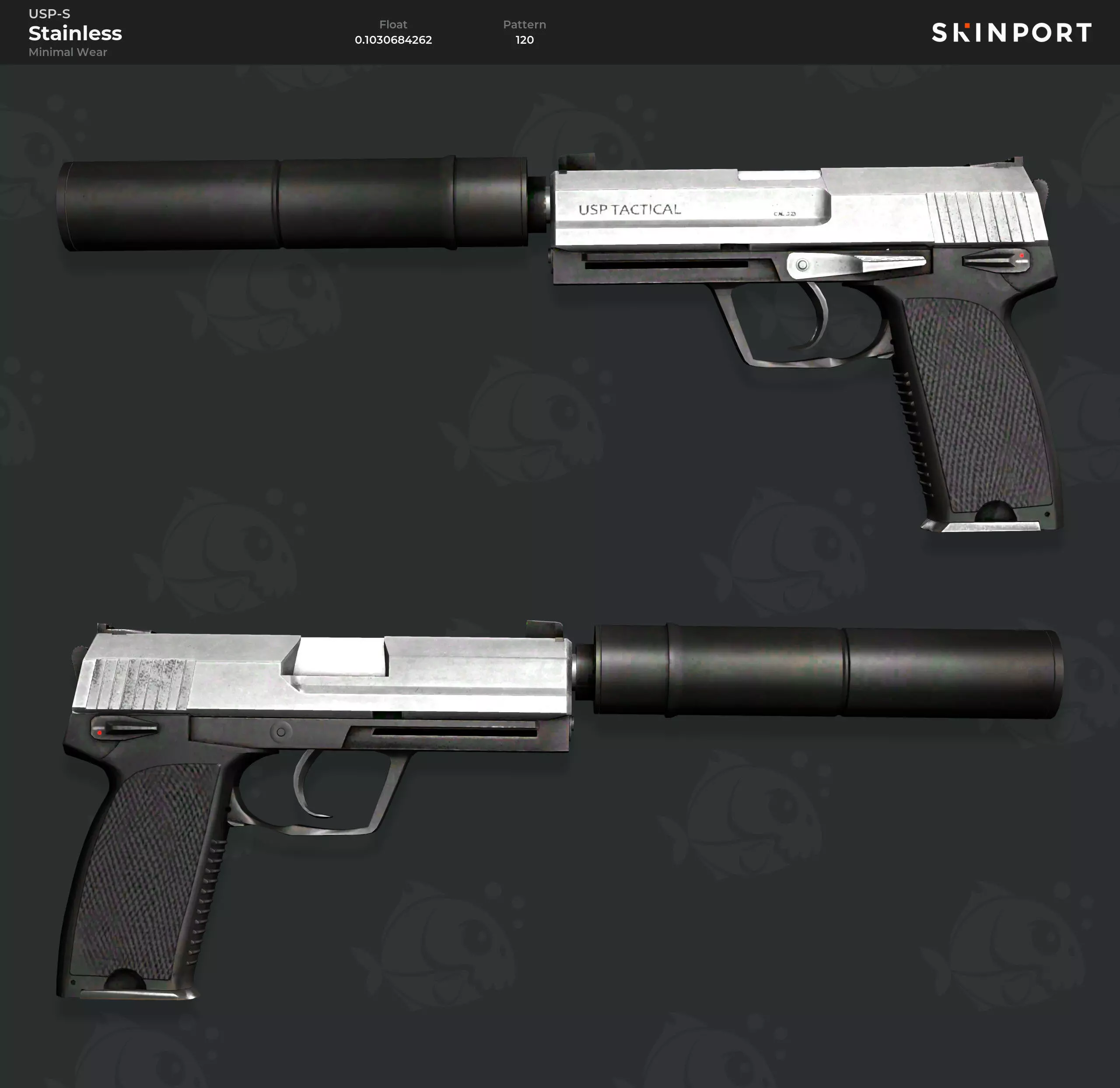 usp for game  Low-poly 3D model_0