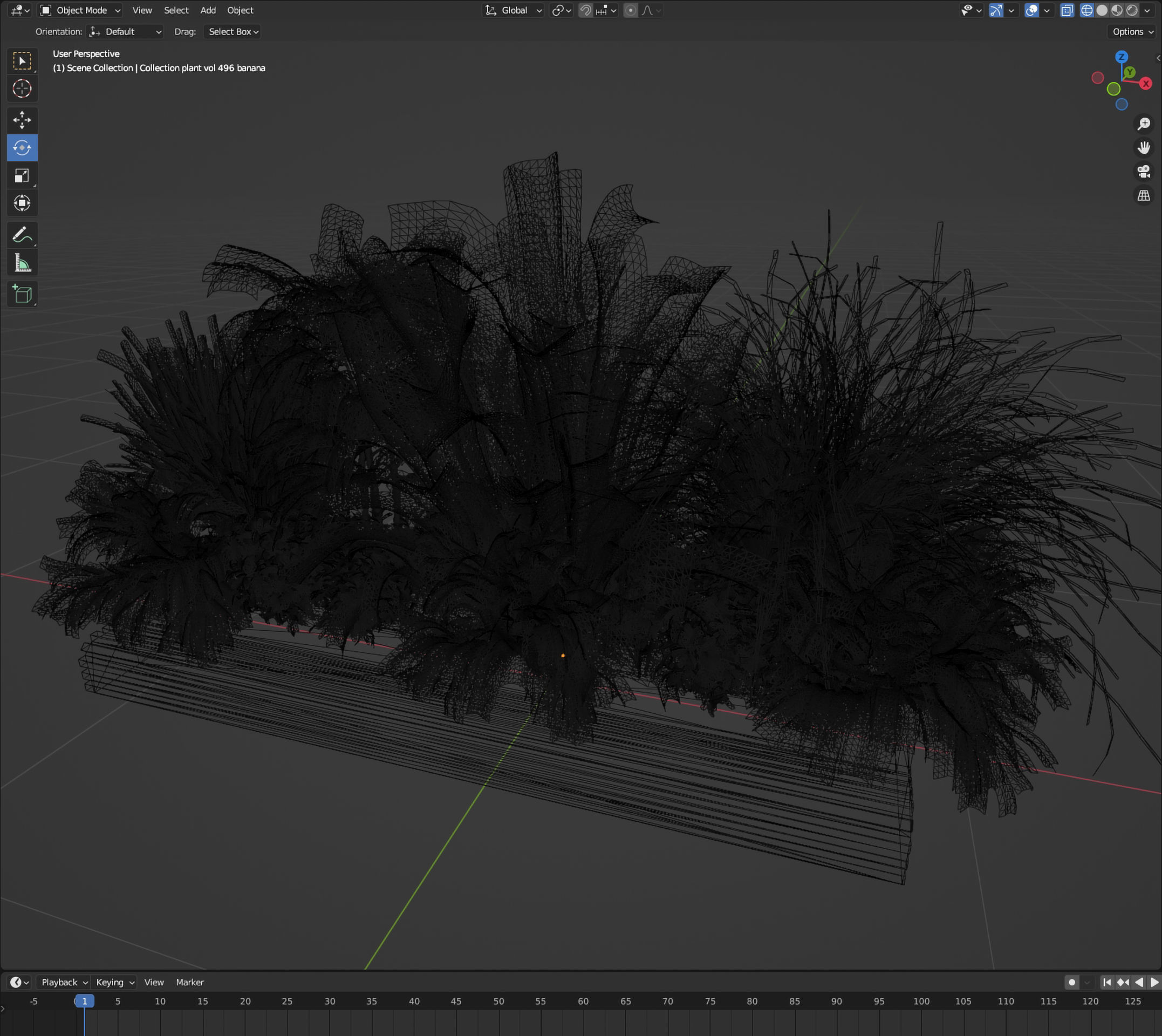 Collection plant vol 496 - garden - banana - blender model 3D model_6