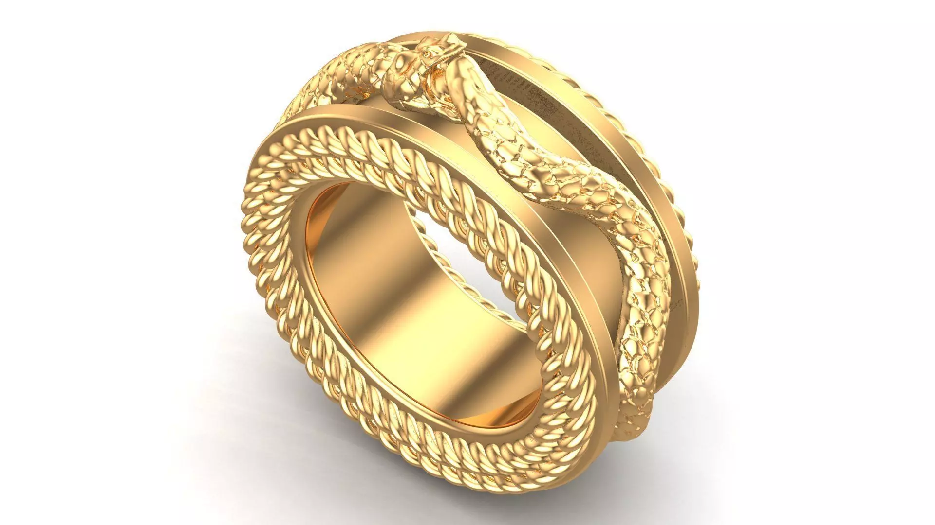 Snake Spinner Ring 3D print model