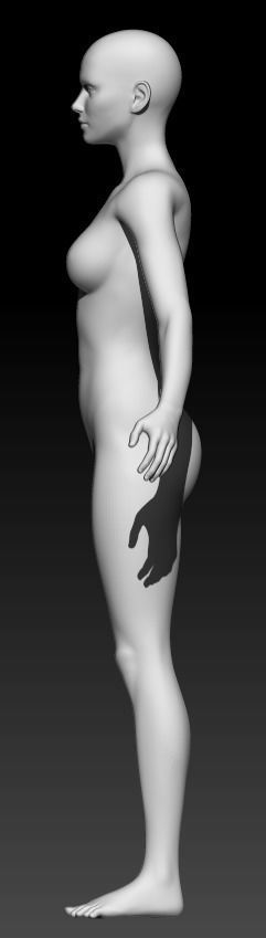 Female Base Mesh 17 3D model_2