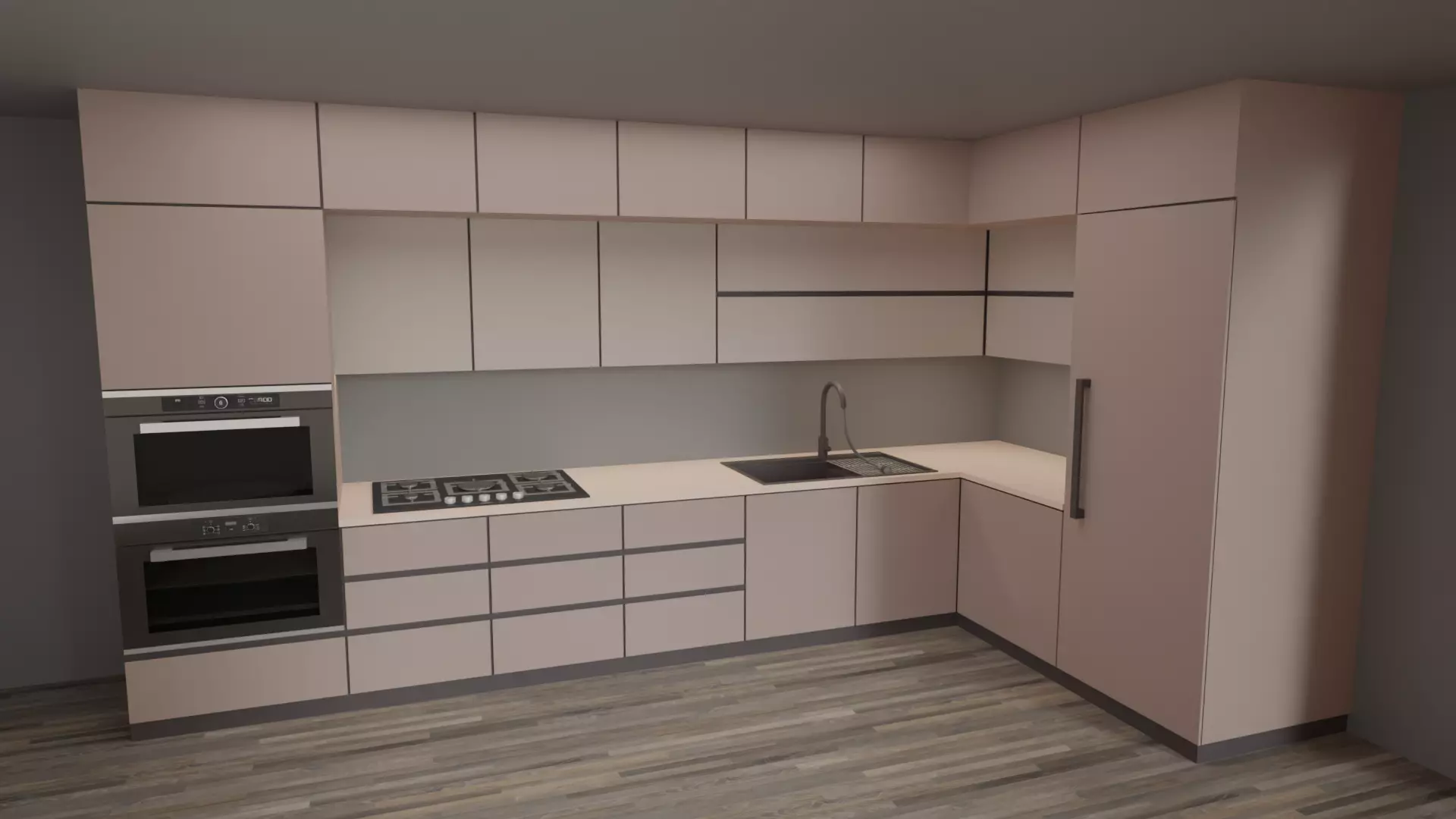 Kitchen in the interior Free 3D model