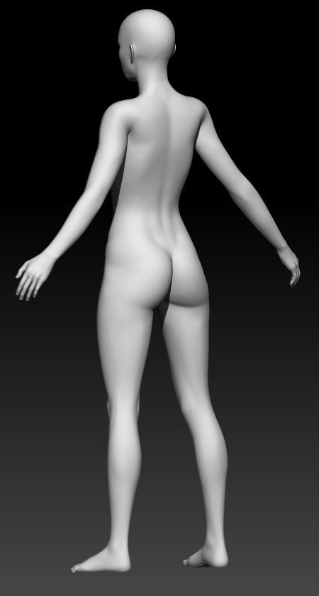 Female Base Mesh 18 3D model_3
