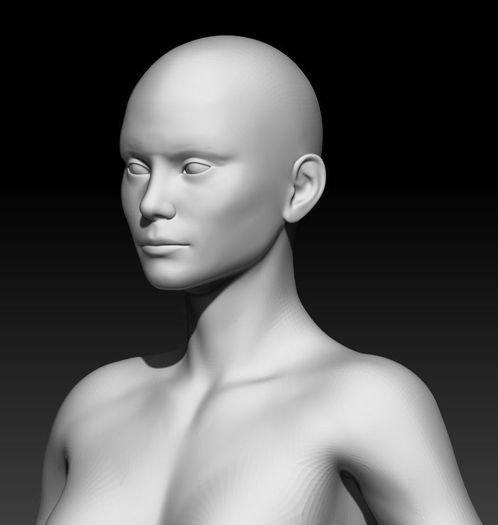 Female Base Mesh 20 3D model_5
