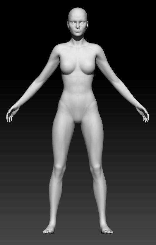 Female Base Mesh 20 3D model_1