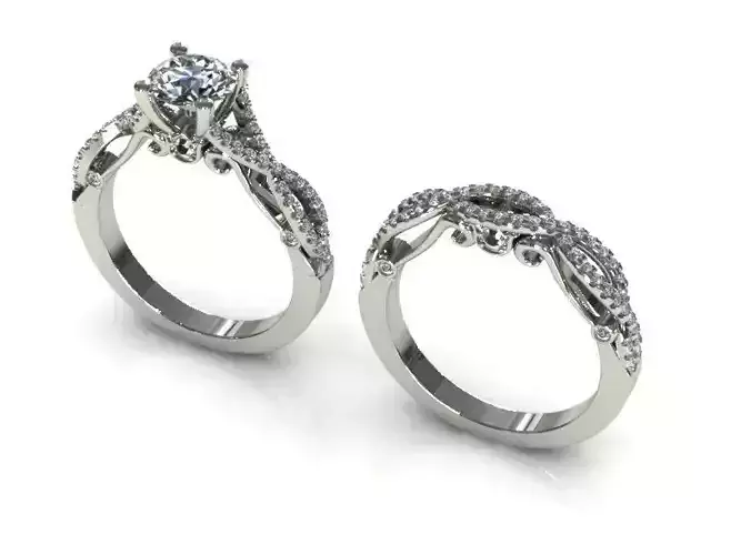 Verragio Four Prong with Wedding Bend