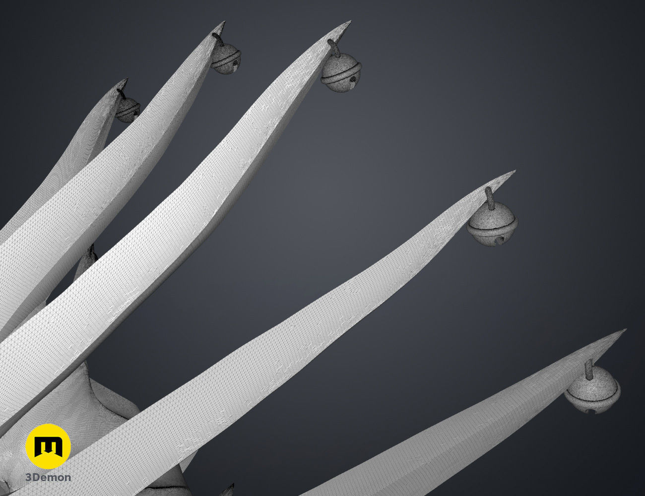 Kenpachi Zaraki Hair - Bleach 3D print model_14