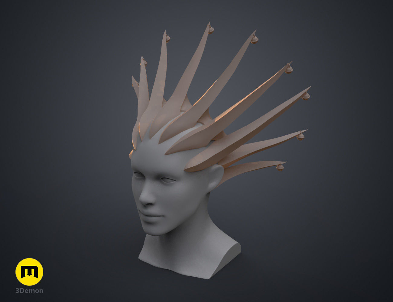 Kenpachi Zaraki Hair - Bleach 3D print model_9