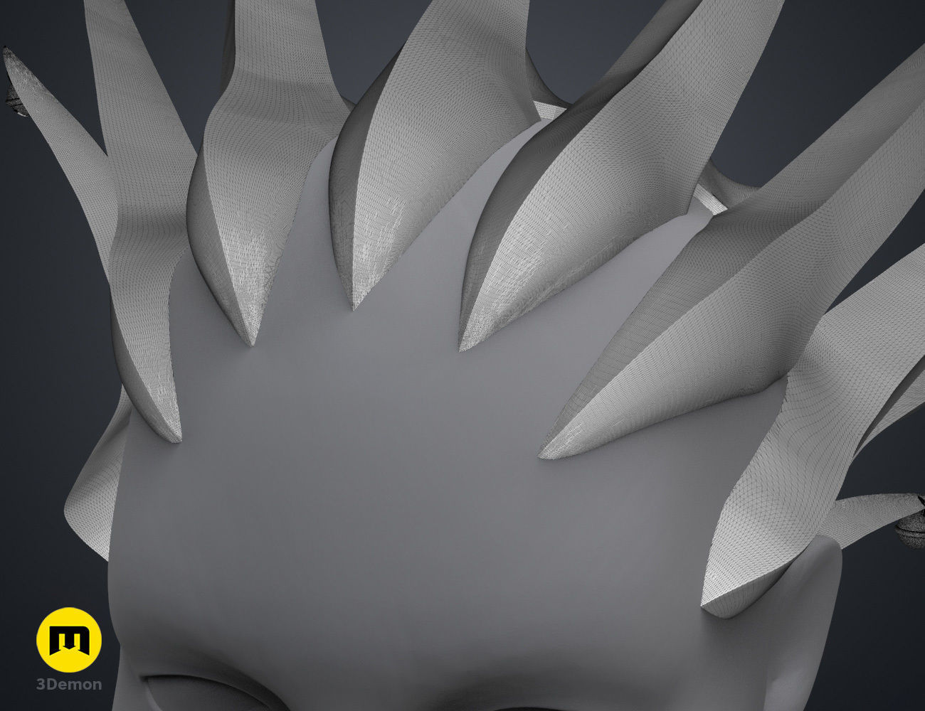 Kenpachi Zaraki Hair - Bleach 3D print model_12
