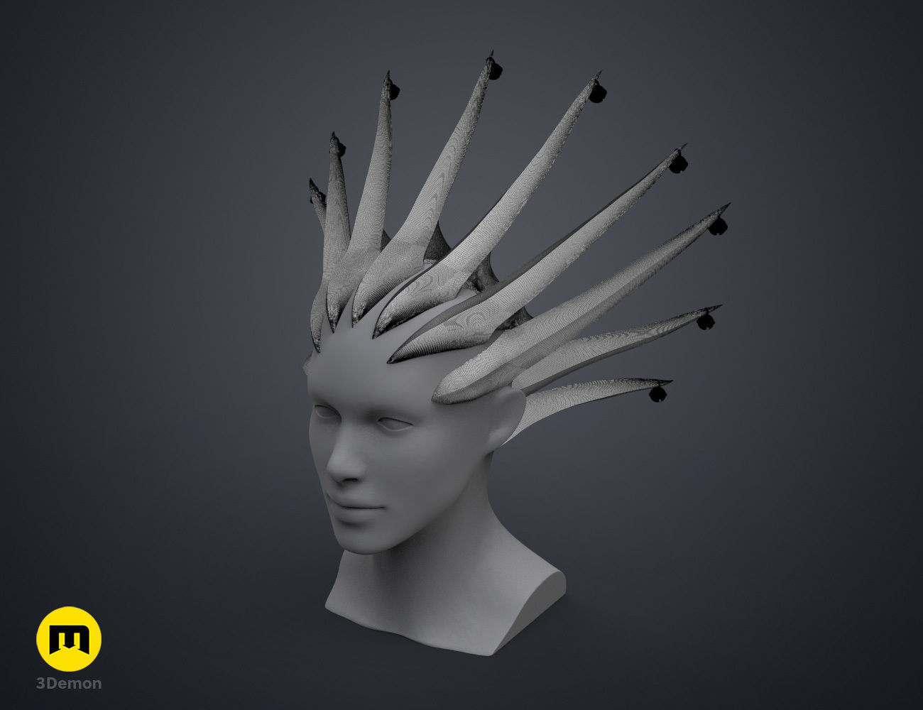 Kenpachi Zaraki Hair - Bleach 3D print model_10