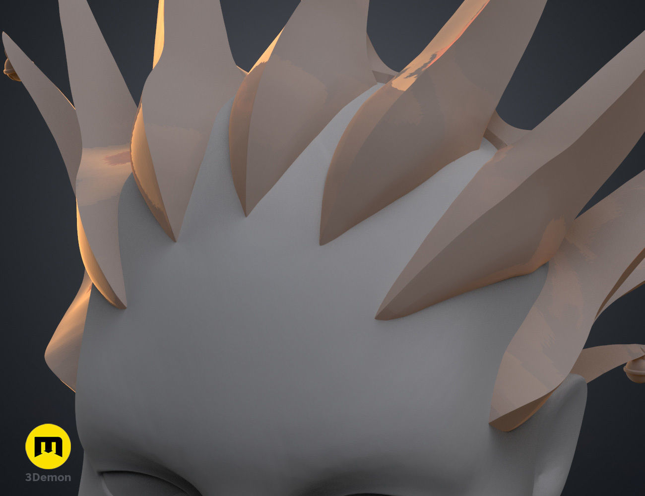 Kenpachi Zaraki Hair - Bleach 3D print model_11