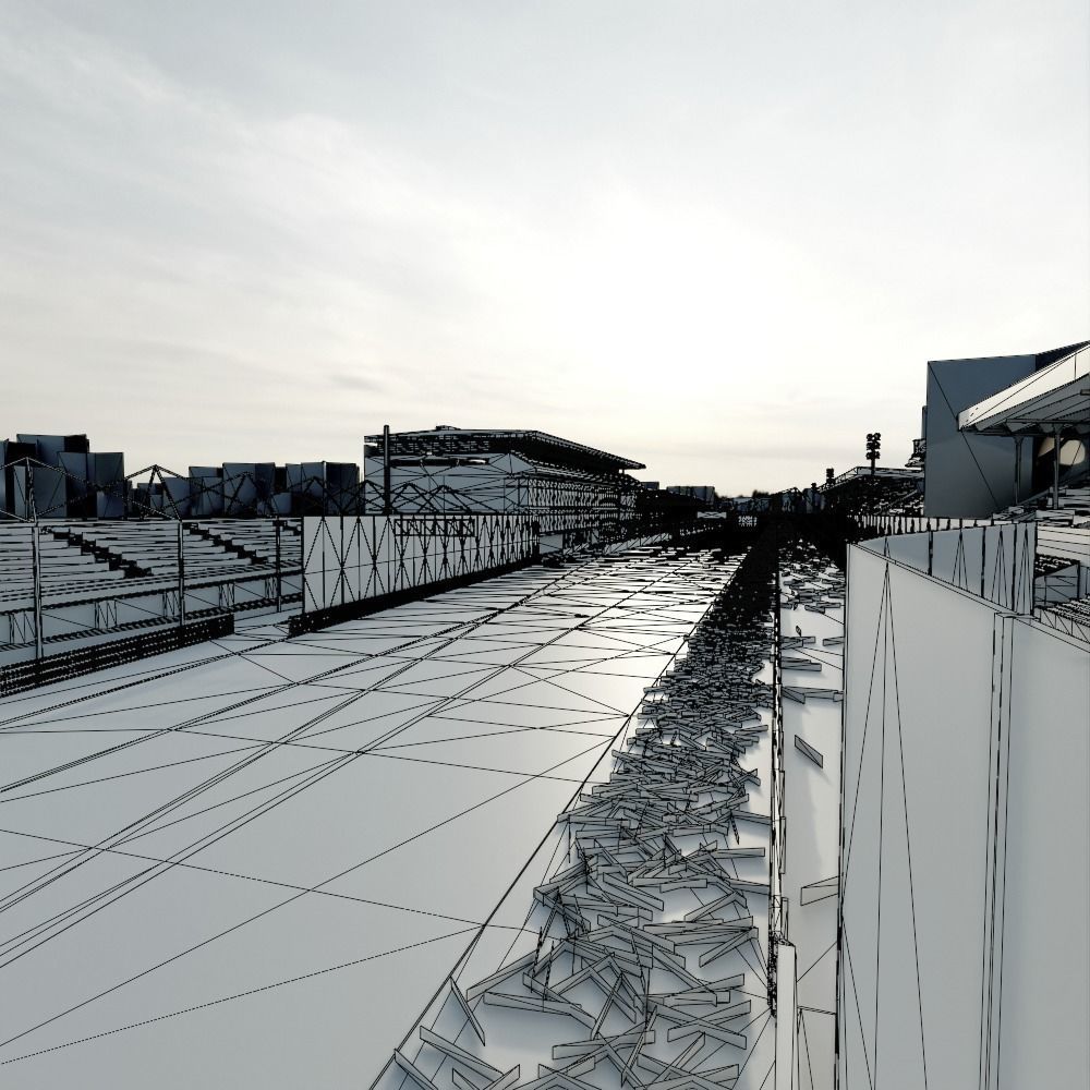 Monza Circuit - Autodromo Di Monza - Italy Low-poly 3D model_12