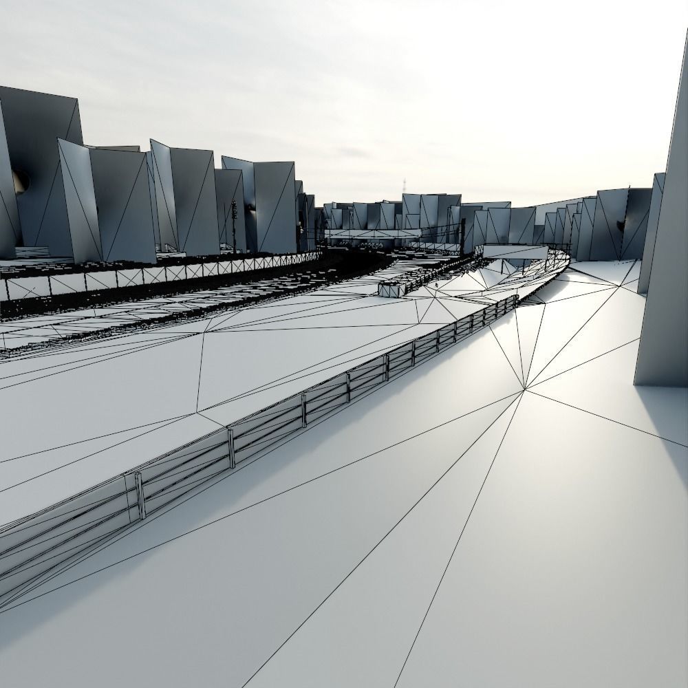 Monza Circuit - Autodromo Di Monza - Italy Low-poly 3D model_13