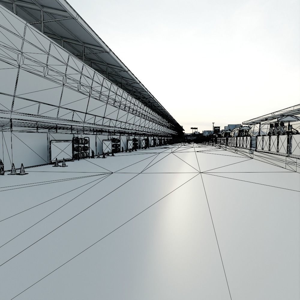 Monza Circuit - Autodromo Di Monza - Italy Low-poly 3D model_16
