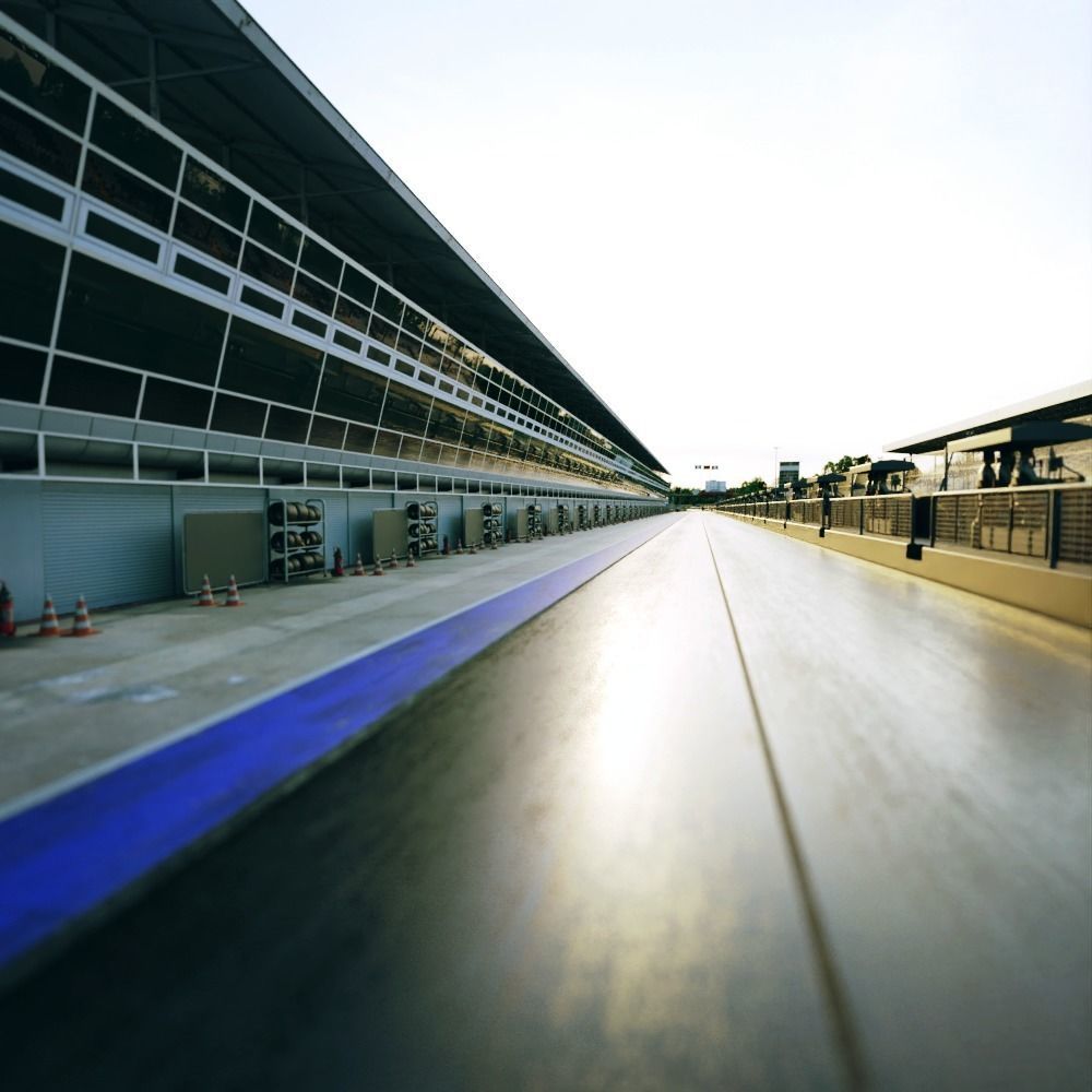 Monza Circuit - Autodromo Di Monza - Italy Low-poly 3D model_5