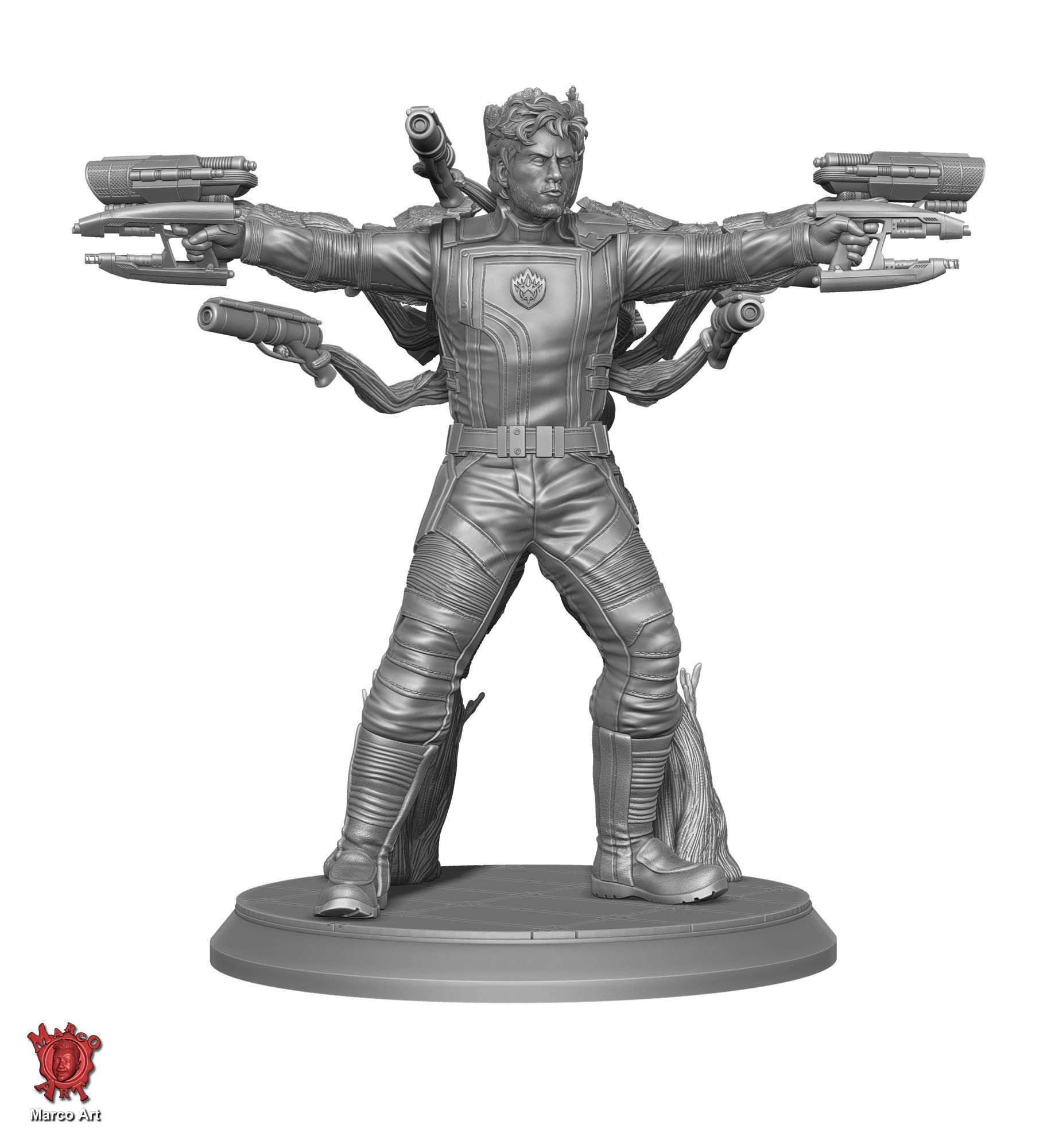 Star lord and Root 3D file 3D print model_2