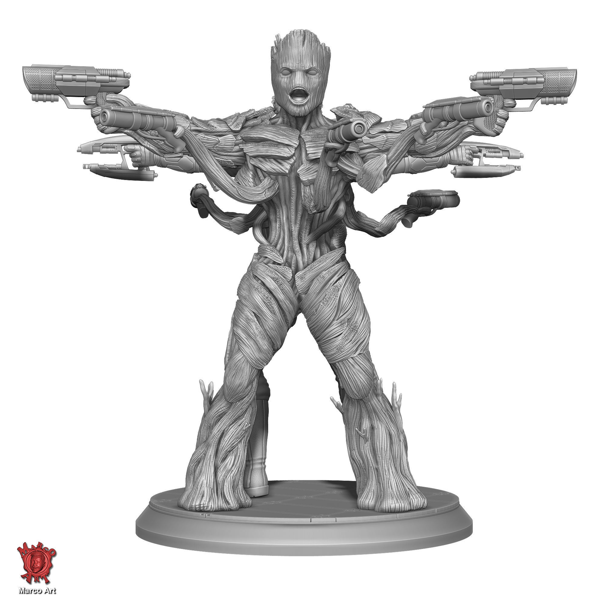 Star lord and Root 3D file 3D print model_1