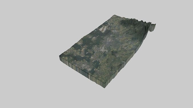 Frankfurt City Low-poly 3D model