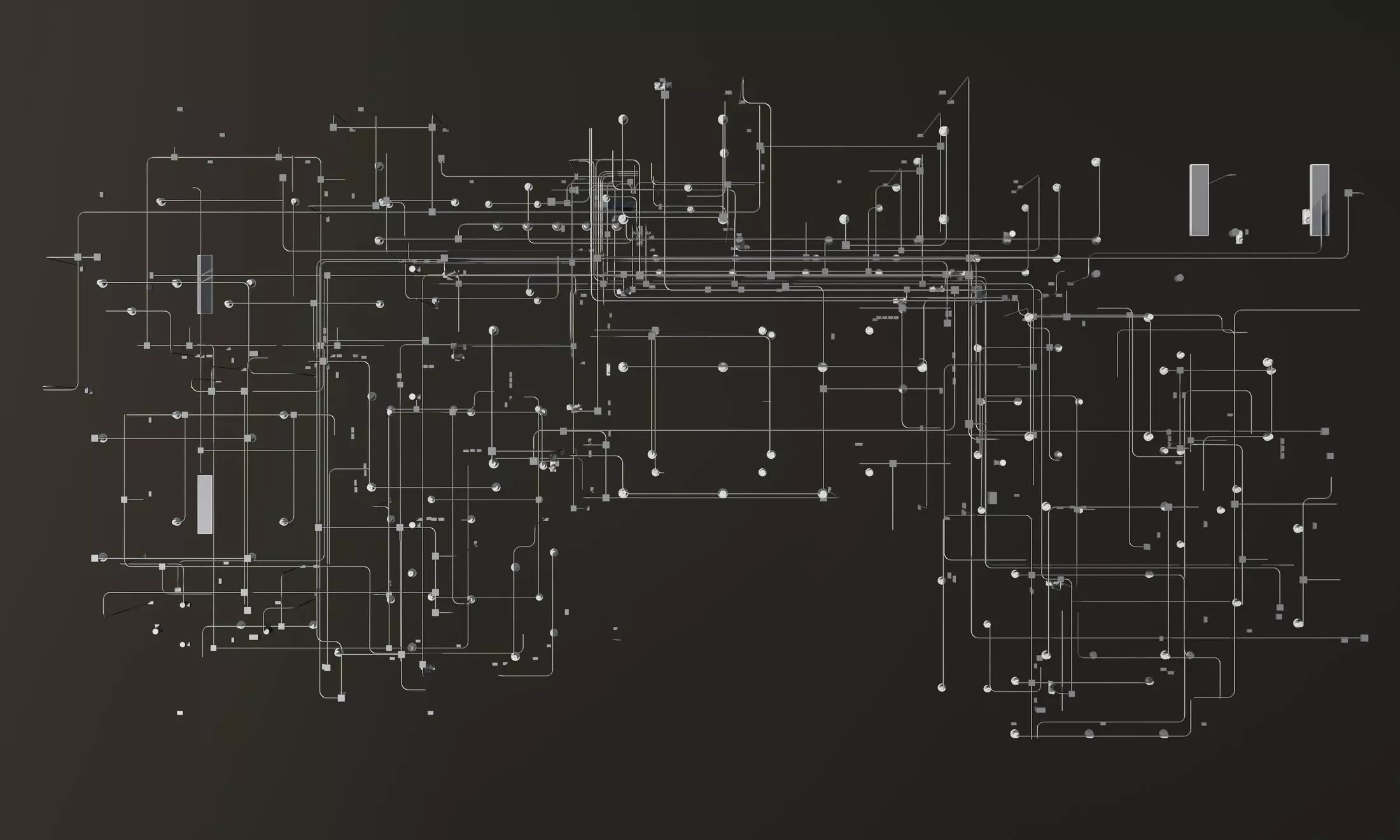 Electrical piping in building 3D model