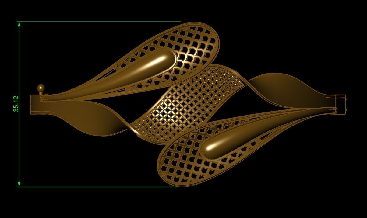 bracelet and ring 3D print model_3