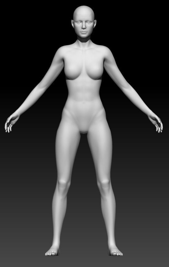 Female Base Mesh 23 3D model_2