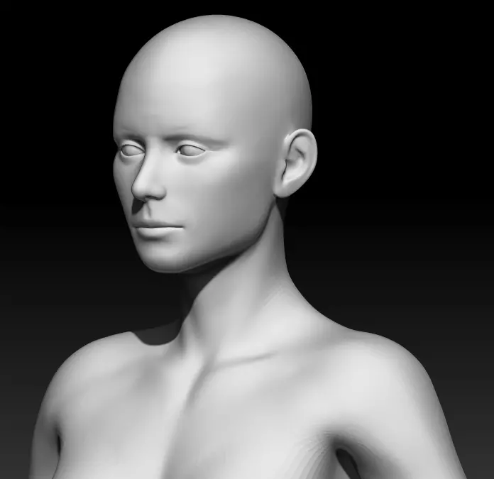 Female Base Mesh 23 3D model_0