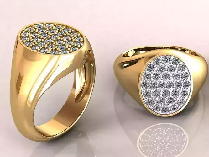 Signet Ring Pave