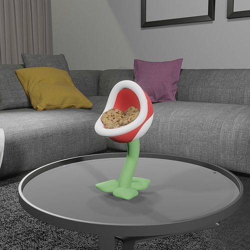 Piranha Plant Cookie Holder  Low-poly 3D model