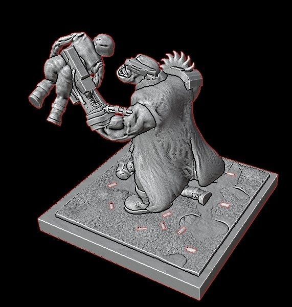 Ork Warboss 3D print model_6