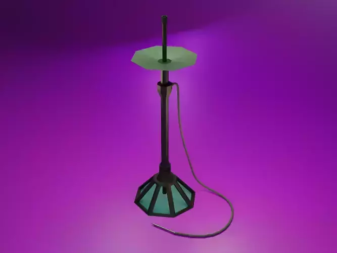 Hookah model in loft style Low-poly 3D model