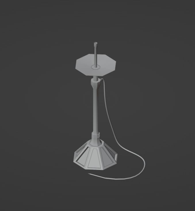 Hookah model in loft style Low-poly 3D model_4