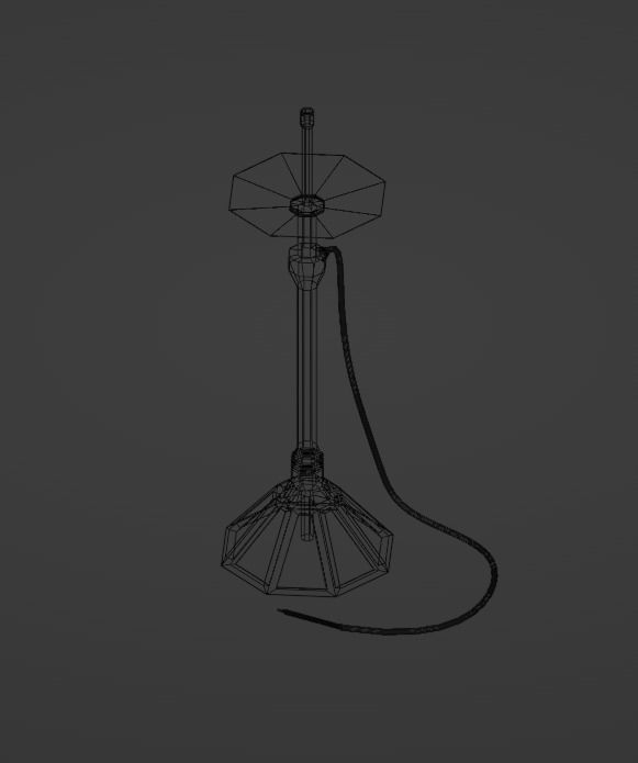 Hookah model in loft style Low-poly 3D model_5