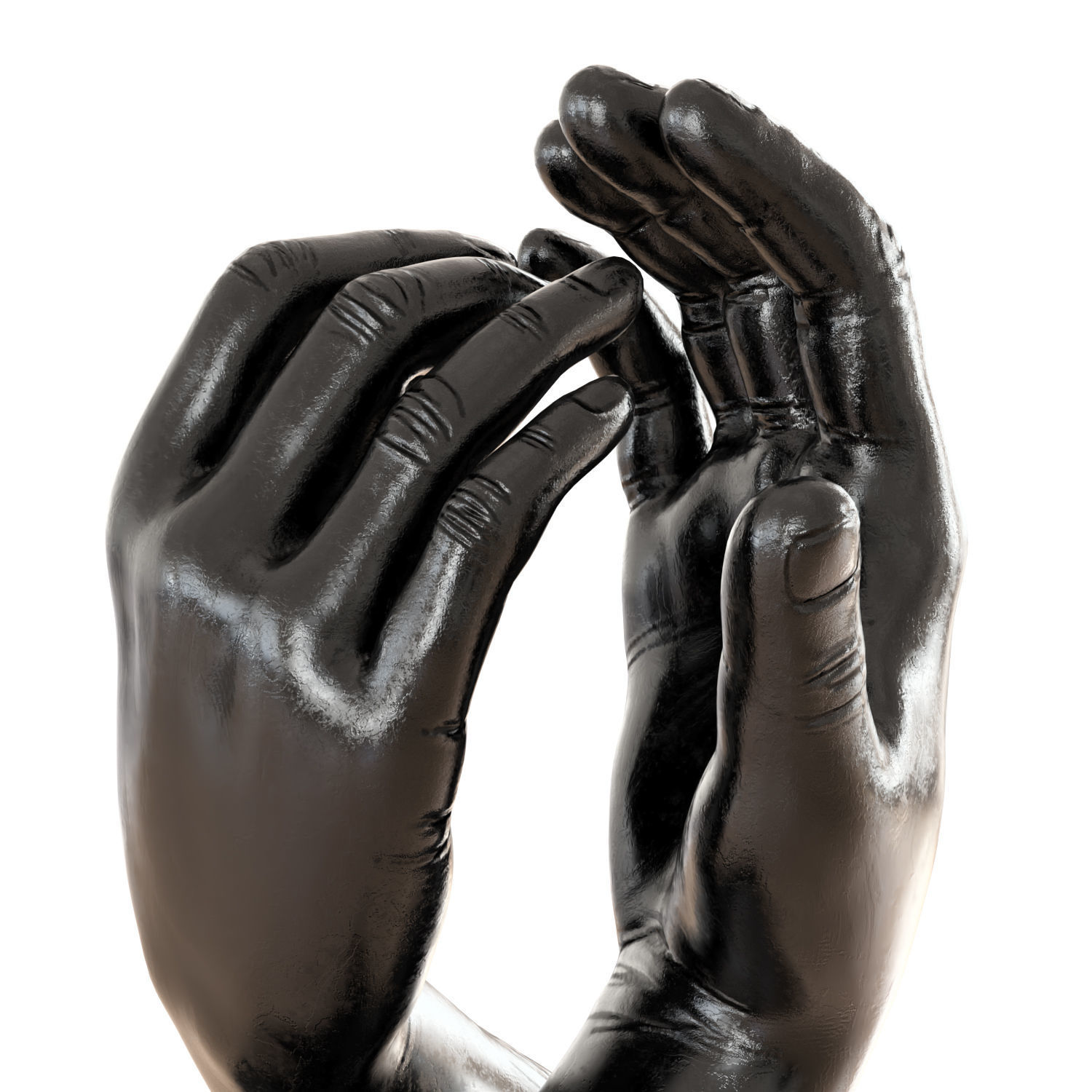 Sculpture two hands by Auguste Rodin 3D model_4