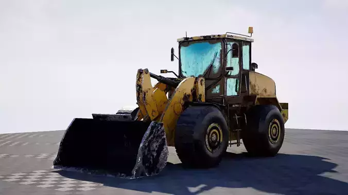 Truck Loader - Rusty old loader realistic and low poly