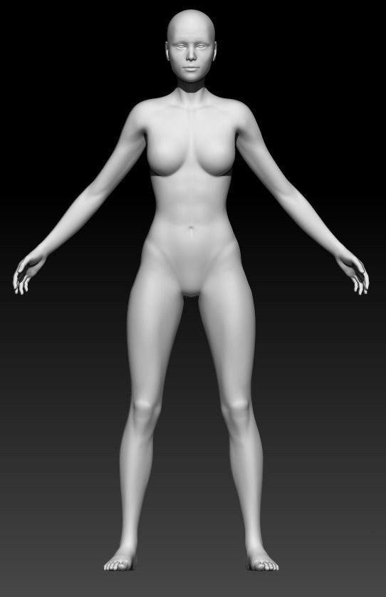 Female Base Mesh 25 3D model_2