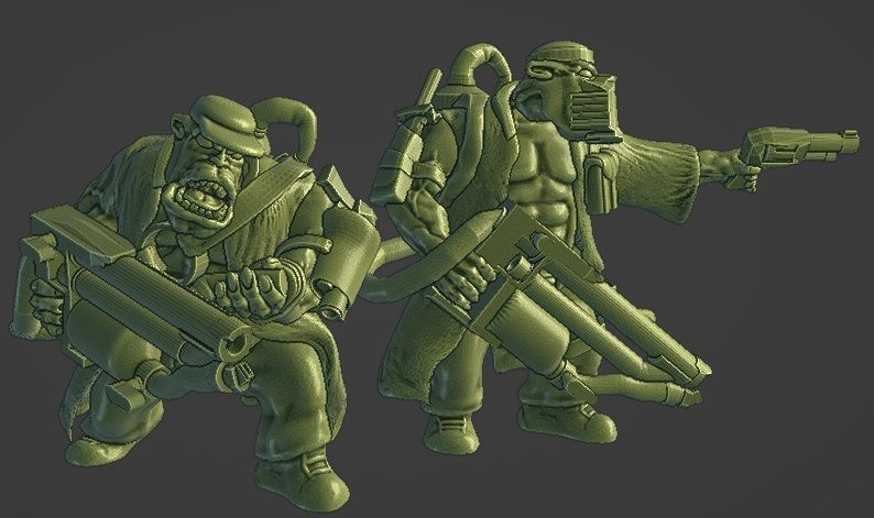 Ork Burner boyz 3D print model_2
