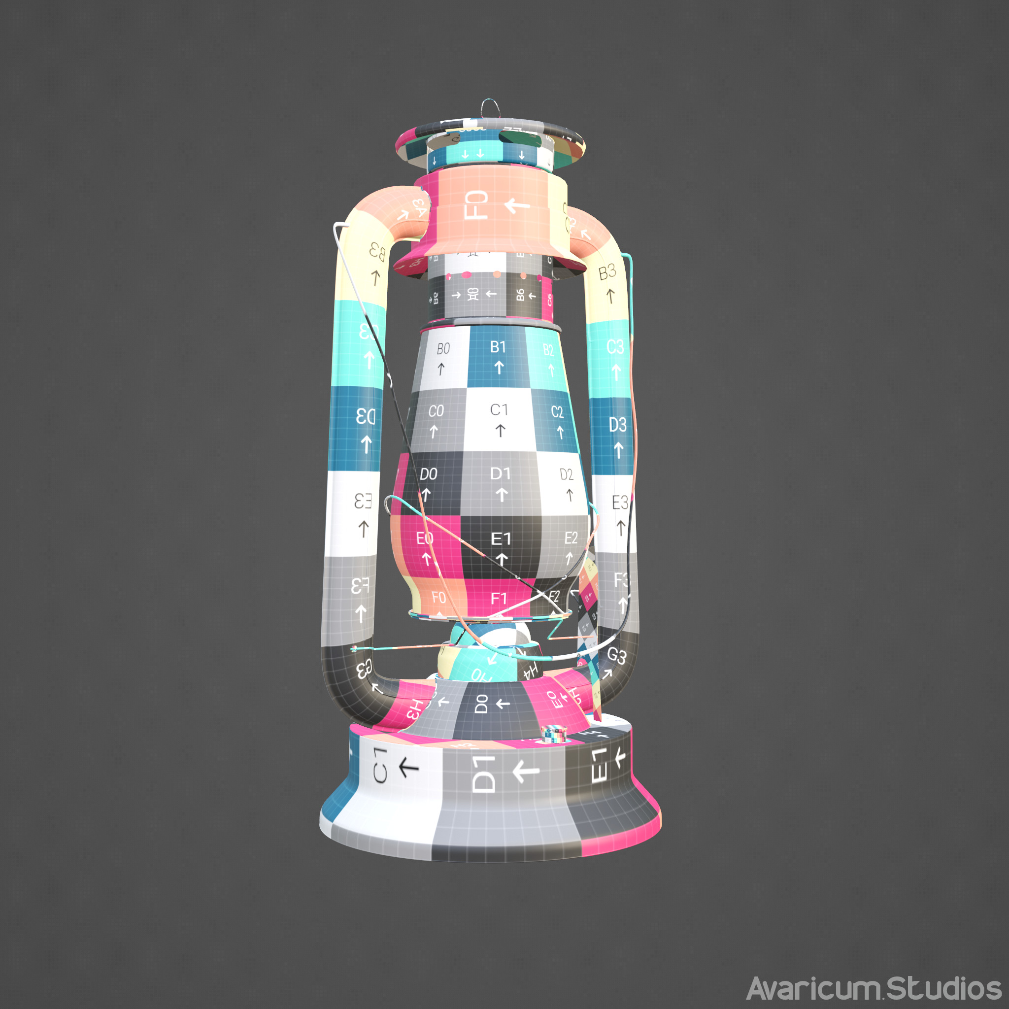 Realistic Hurricane Lamp 3D Model 3D model_6