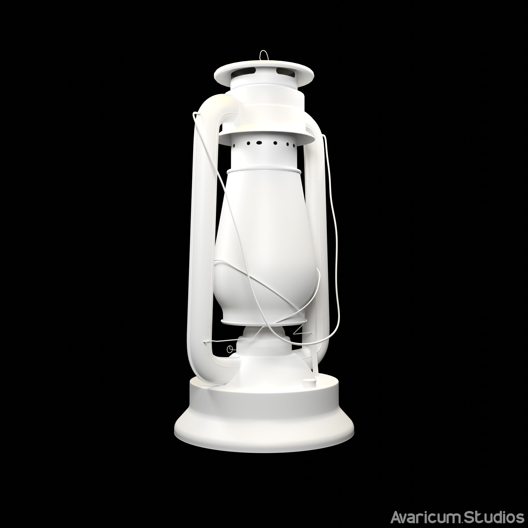 Realistic Hurricane Lamp 3D Model 3D model_3