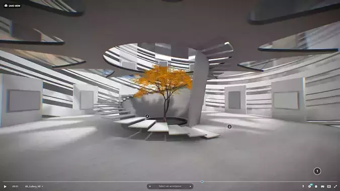 VR Gallery Mind Storm  3D model