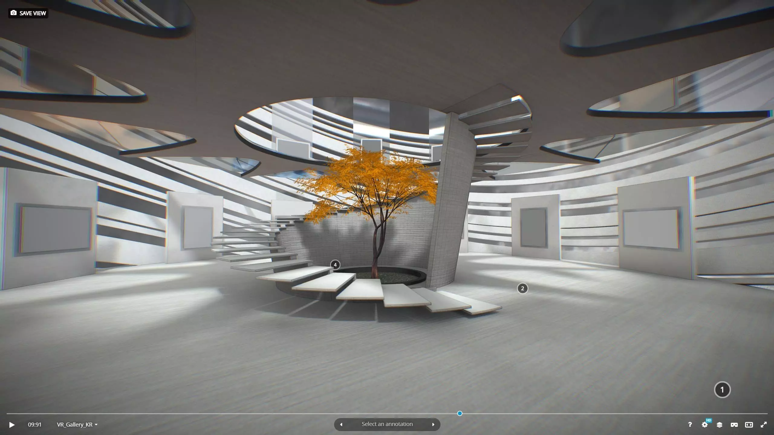 VR Gallery Mind Storm 3D model