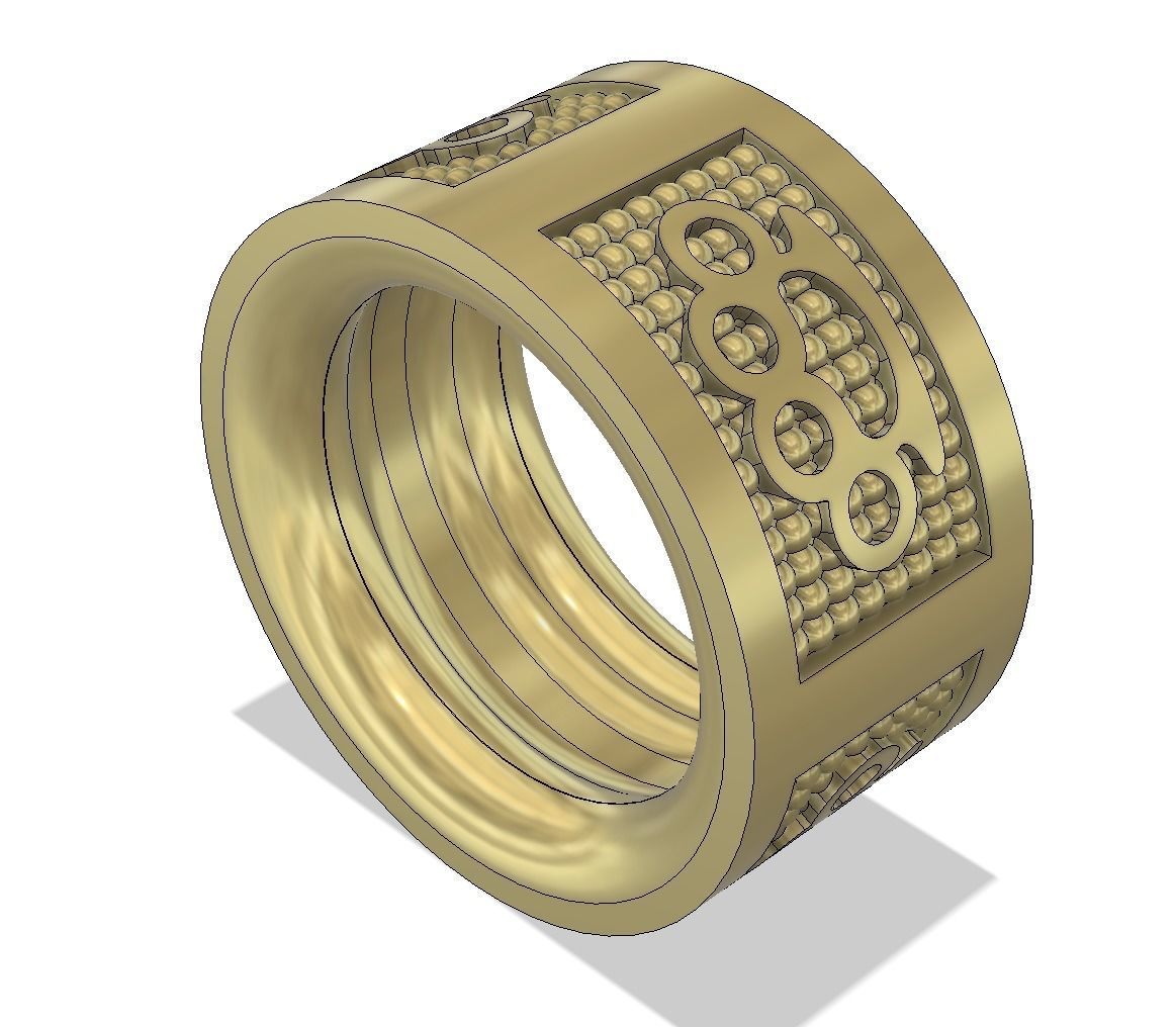 Belcher link for chain 3D print model_1