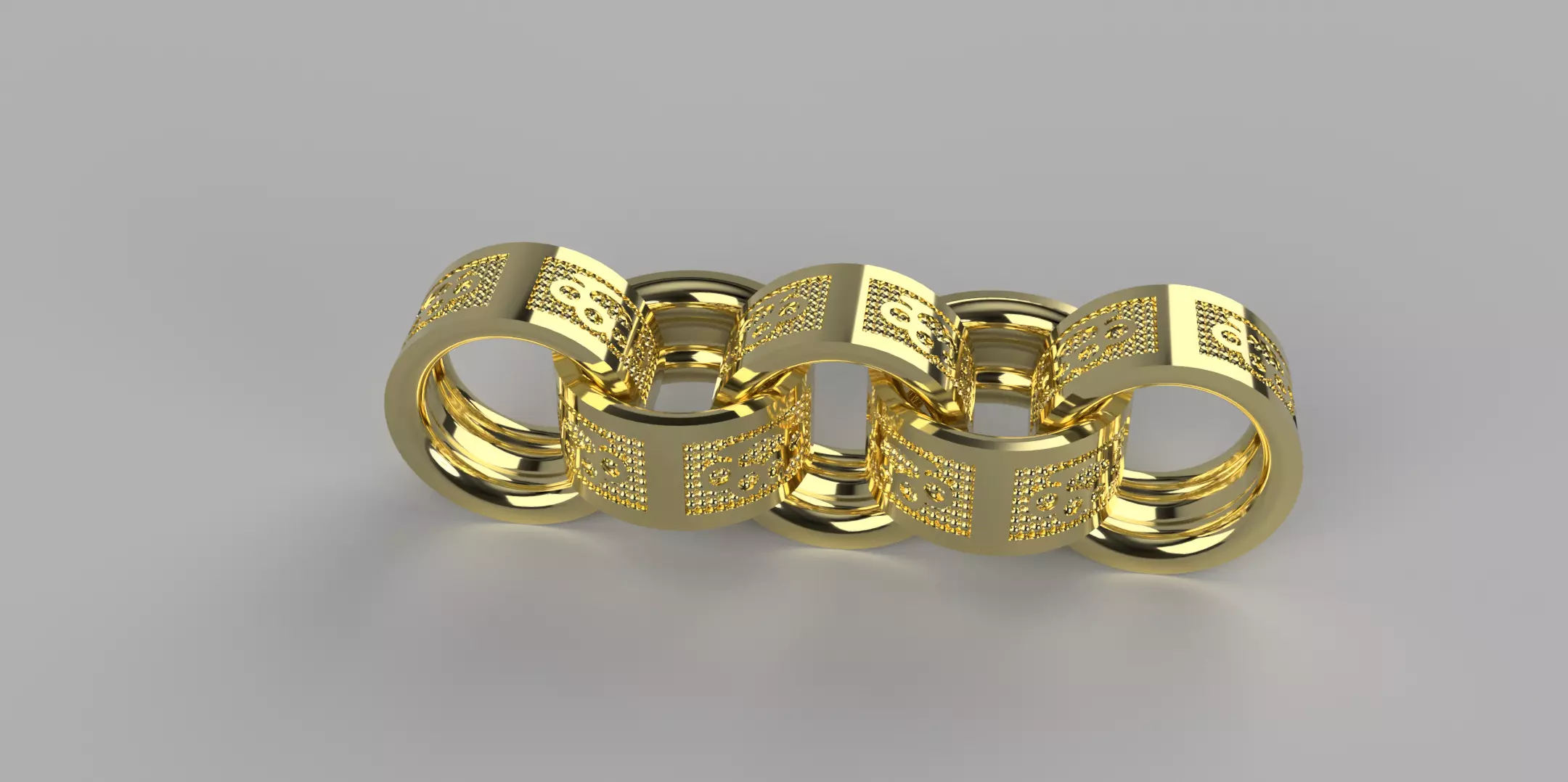 Belcher link for chain 3D print model_0