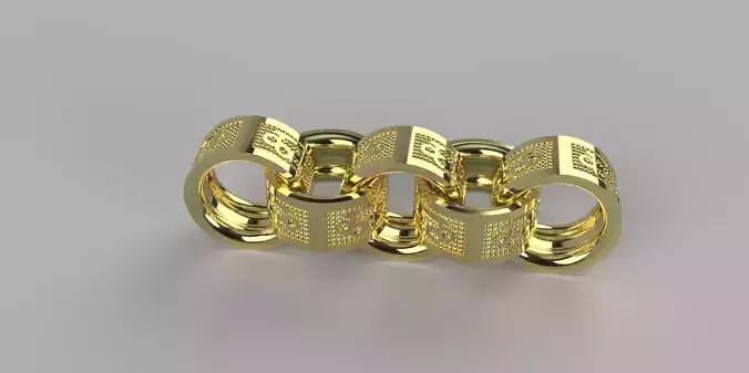 Belcher link for chain 3D print model