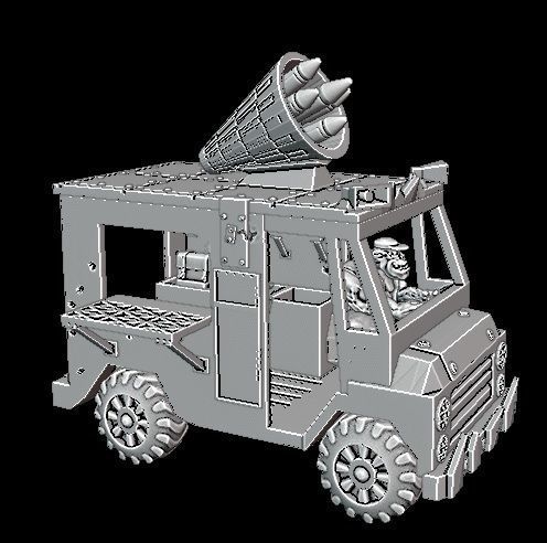 Ork looted ice cream truk 3D print model_9