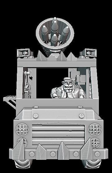 Ork looted ice cream truk 3D print model_5