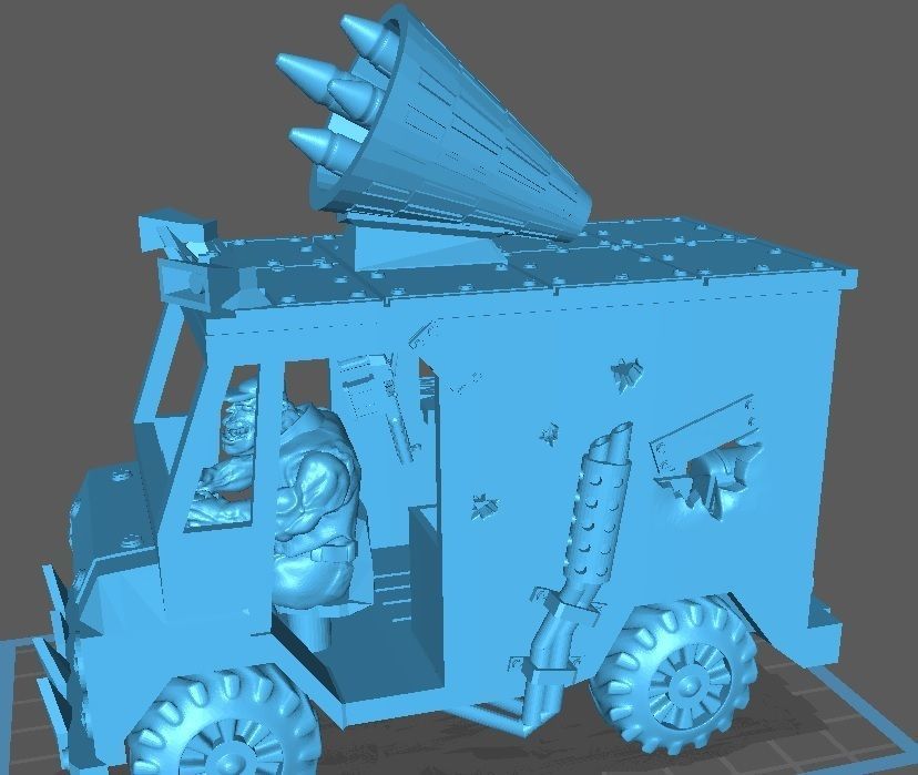 Ork looted ice cream truk 3D print model_14