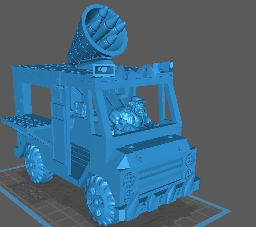 Ork looted ice cream truk 3D print model_13