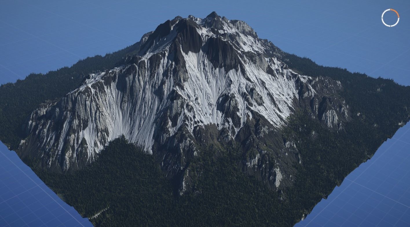 Mountains landscape terrain game engine ready Low-poly LOD Low-poly 3D model_2