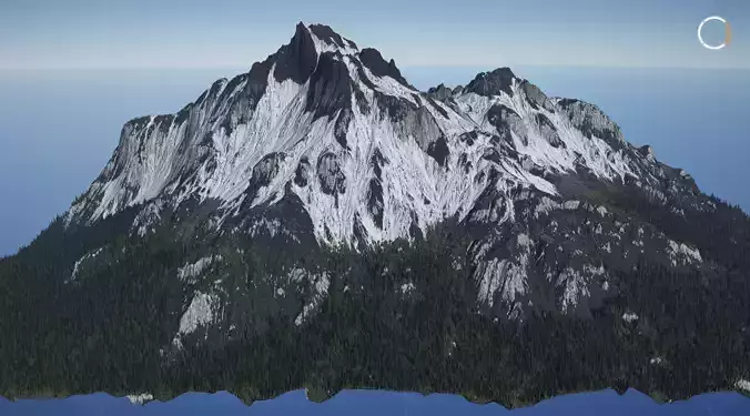 Mountains landscape terrain game engine ready Low-poly LOD