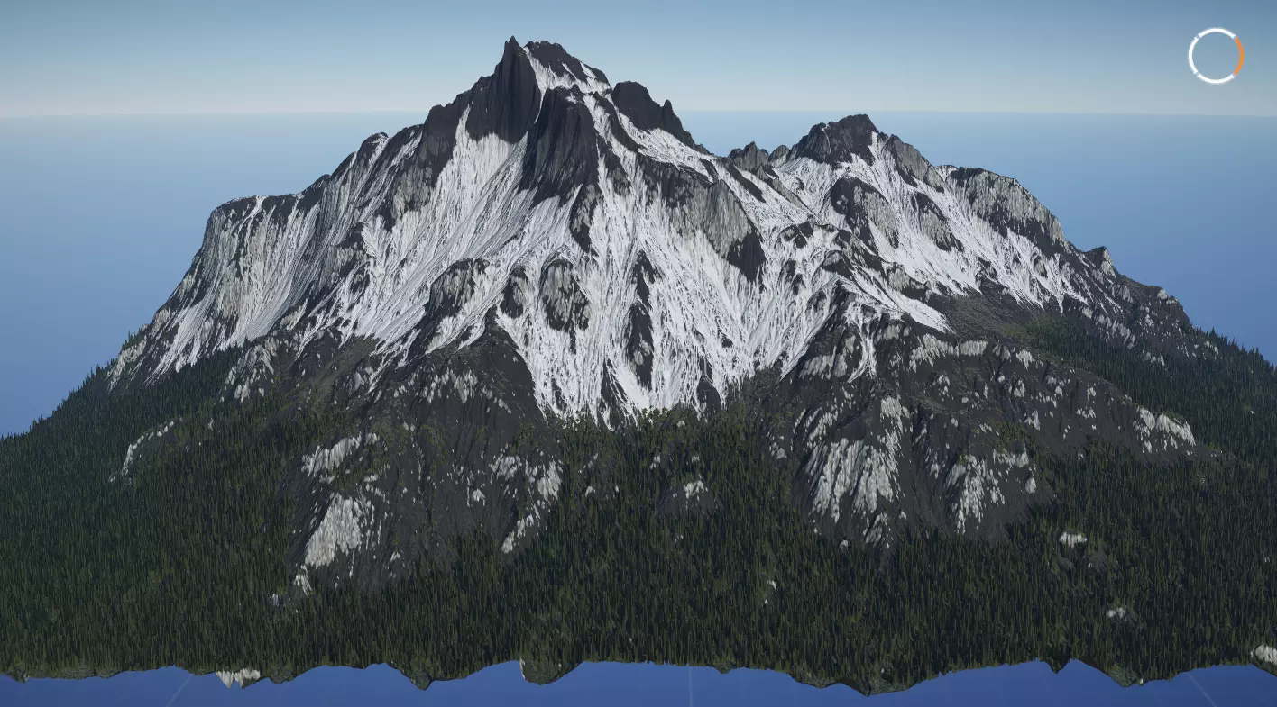 Mountains landscape terrain game engine ready Low-poly LOD Low-poly 3D model_0